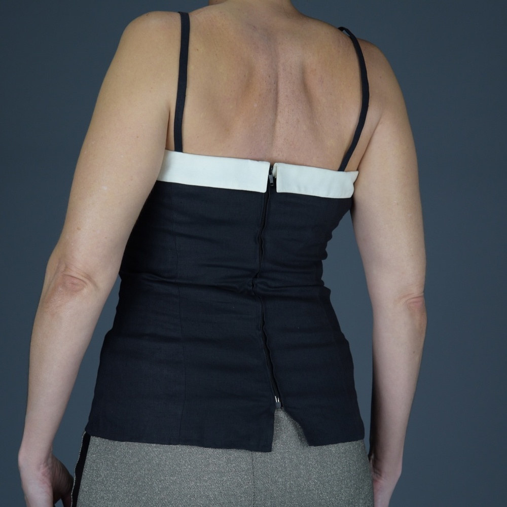 Vintage EMMANUELLE KHANH Silk Blend Bustier Top - Picture 6 of 7